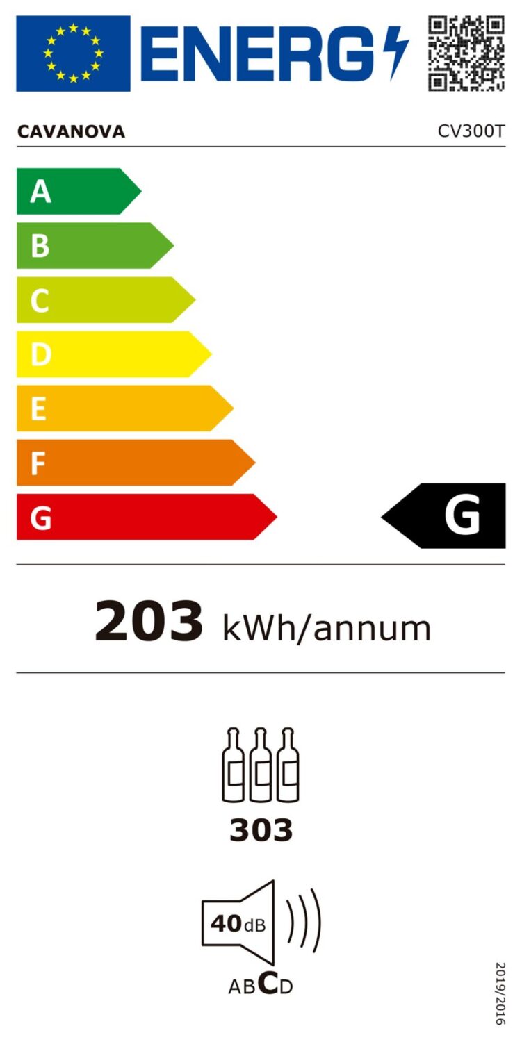cavanova-cv300t-cave-vin-303-bouteilles-garde-2m image 3