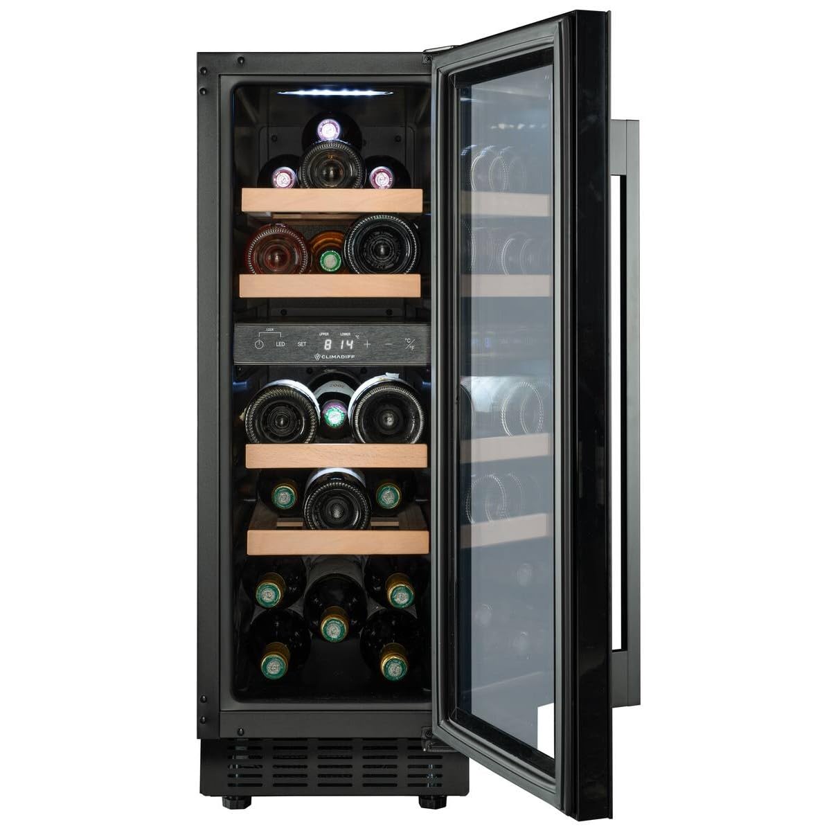 climadiff-cbu18dzbm-cave-vin-18-bouteilles-double-zone image 2