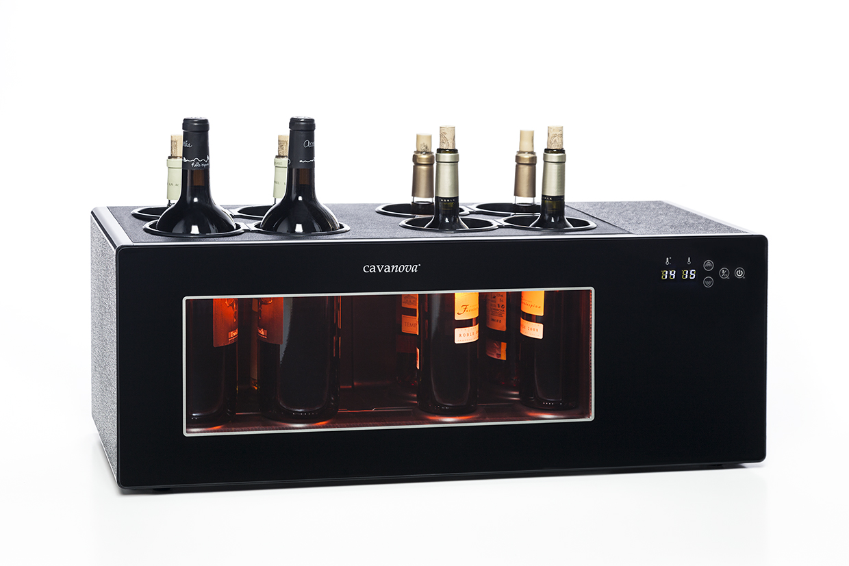 cavanova-ow8cd-refroidisseur-vin-8-bouteilles-double-zone image 2